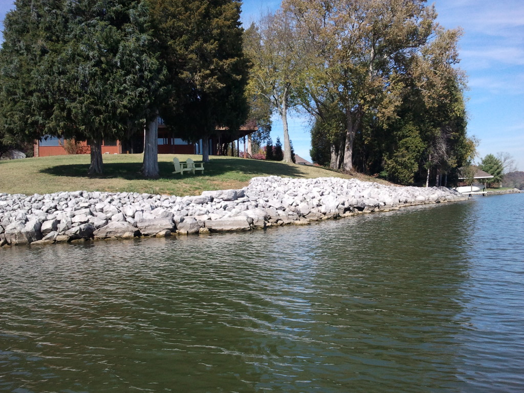 Shoreline stabilization and construction in Lenoir City, TN